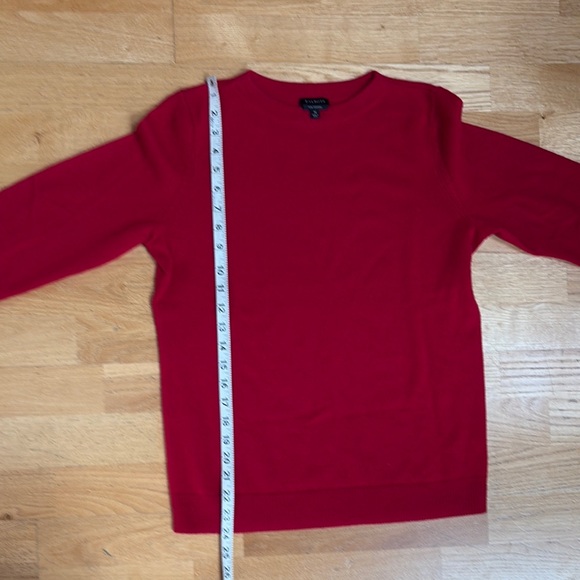 Talbots Audrey Red Cashmere Crewneck Sweater Medium - Picture 5 of 8